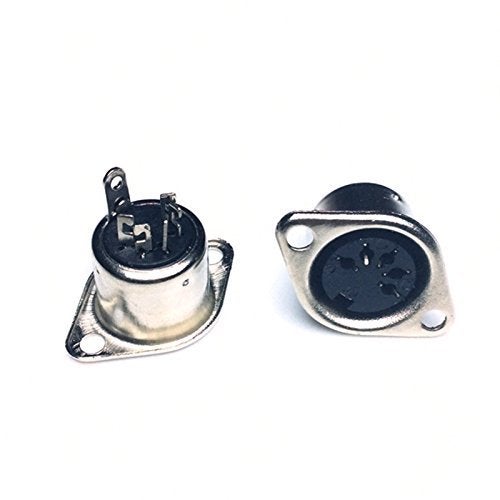 CESS DIN Female 5-Pin Jack Socket Connector Panel Mount Soldering - 5 Pin MIDI DIN Socket (LW) (jcx) (4 Pack) - Image 3