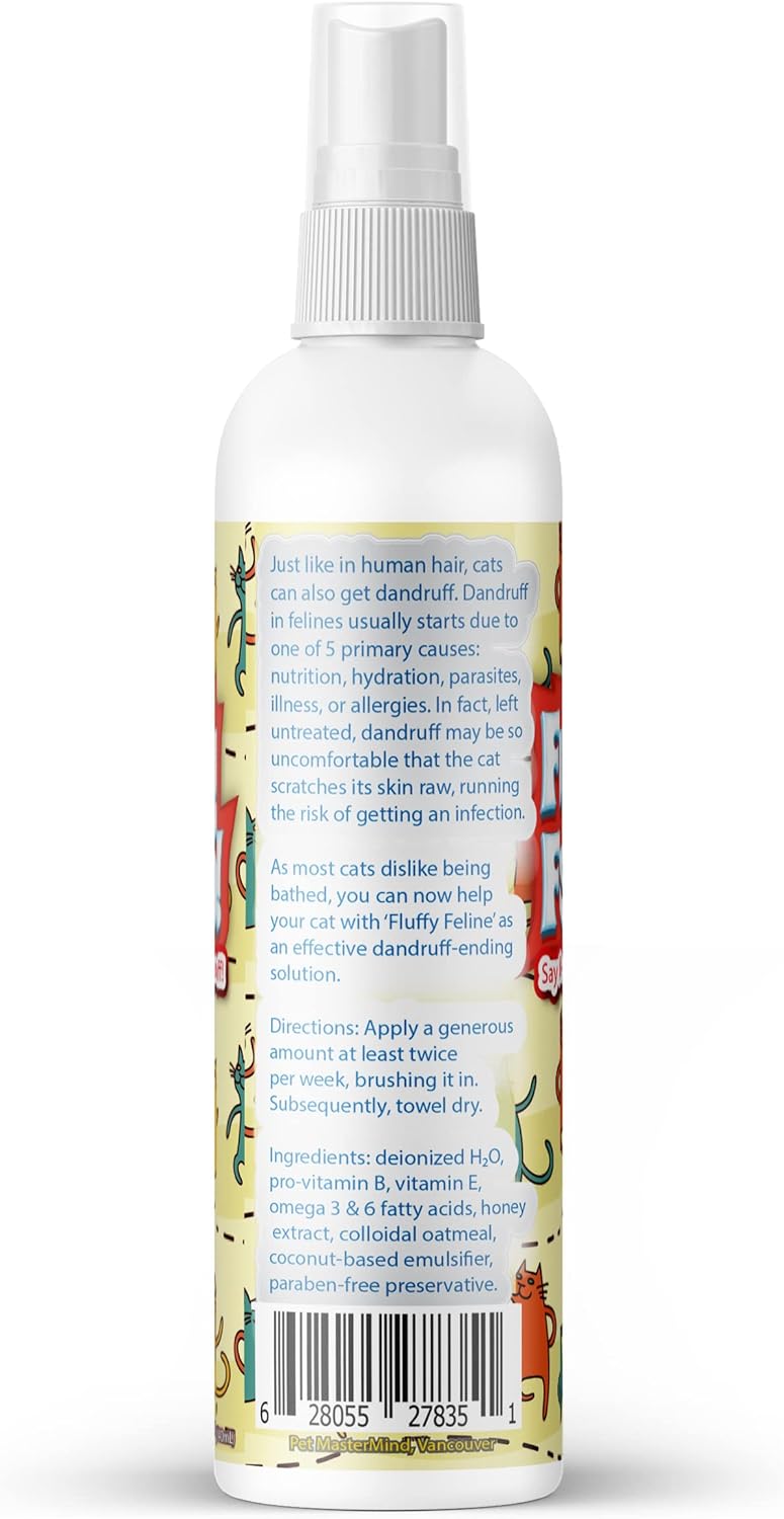 Pet MasterMind Fluffy Feline Professional Groomer's Choice for Cat Dandruff Treatment Spray - Image 1