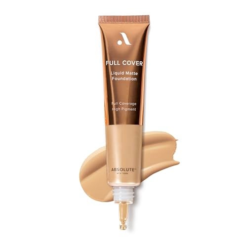 Absolute New York MFFD02 Full Cover Liquid Matte Foundation Creamy Oil Free Formula with Dropper Tip Natural Matte Finish - Image 2