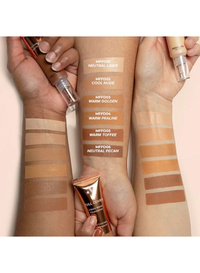 Absolute New York MFFD02 Full Cover Liquid Matte Foundation Creamy Oil Free Formula with Dropper Tip Natural Matte Finish - Image 4