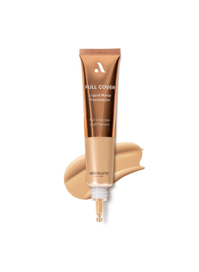 Absolute New York MFFD02 Full Cover Liquid Matte Foundation Creamy Oil Free Formula with Dropper Tip Natural Matte Finish - Image 3