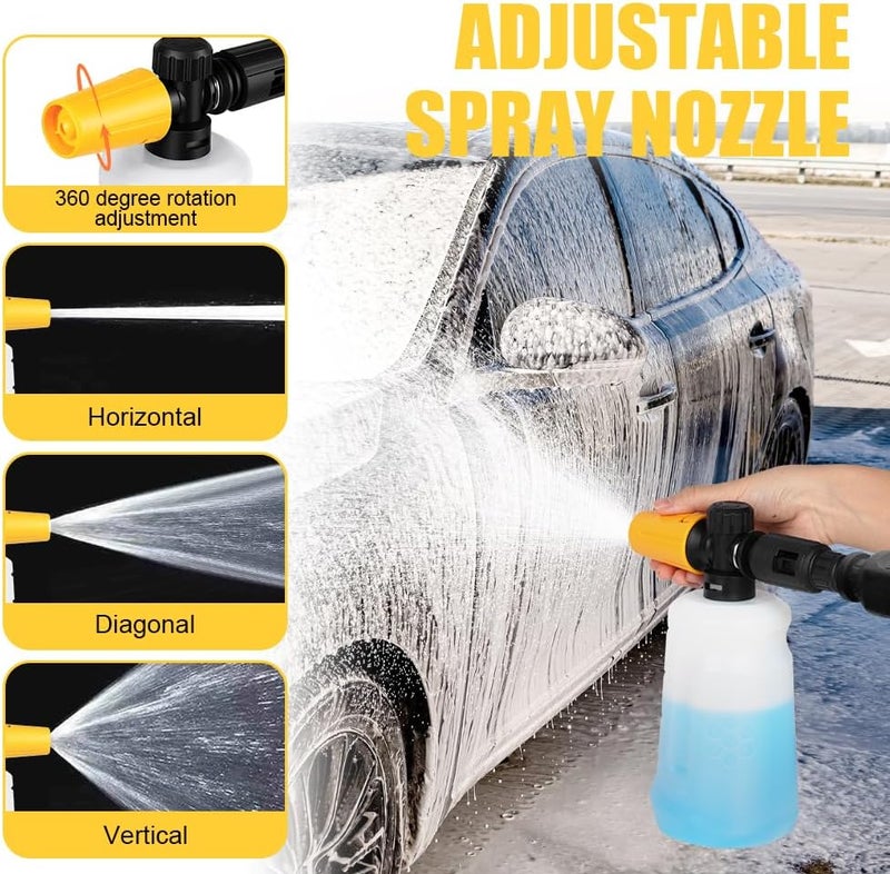 HOTUT Snow Foam Lance,700ml Pressure Washer Foam Cannon with Adjustable Nozzle,Power Thick Soap Dispensal,High Car Wash Gun,for Karcher K2 K3 K4 K5 K6 K7 Pressure Washer Hardness boosted processed substance - Image 4