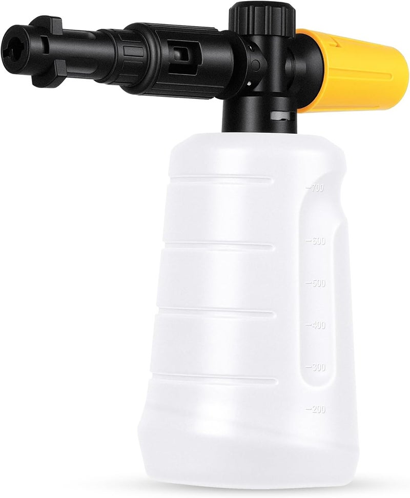 HOTUT Snow Foam Lance,700ml Pressure Washer Foam Cannon with Adjustable Nozzle,Power Thick Soap Dispensal,High Car Wash Gun,for Karcher K2 K3 K4 K5 K6 K7 Pressure Washer Hardness boosted processed substance - Image 1