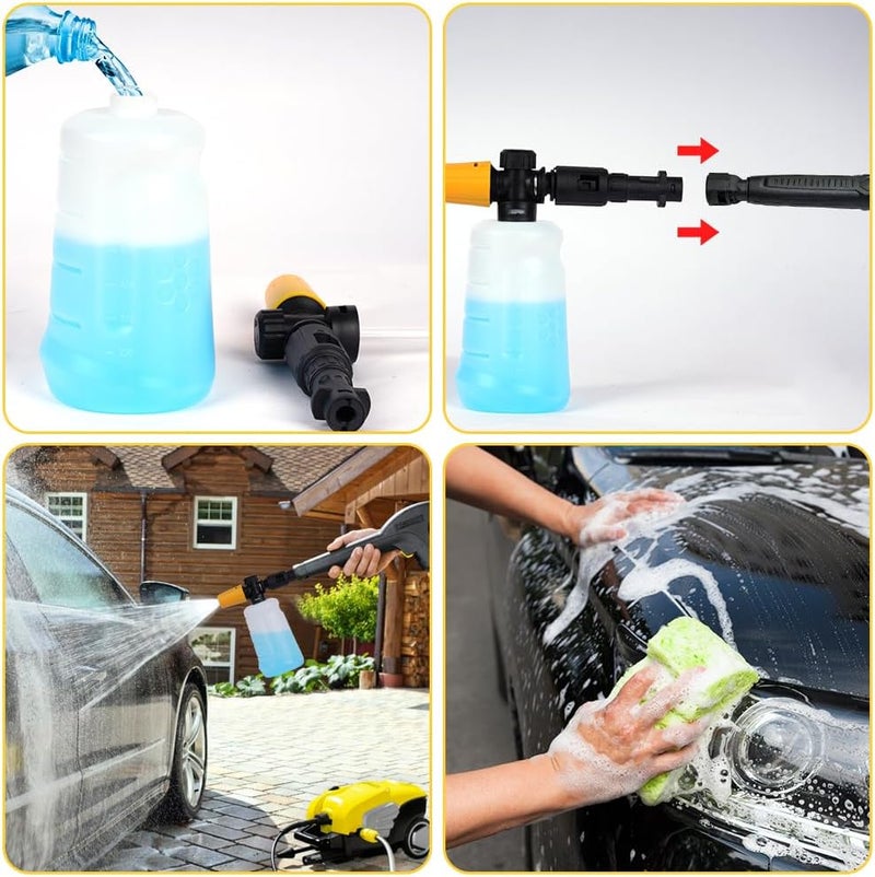 HOTUT Snow Foam Lance,700ml Pressure Washer Foam Cannon with Adjustable Nozzle,Power Thick Soap Dispensal,High Car Wash Gun,for Karcher K2 K3 K4 K5 K6 K7 Pressure Washer Hardness boosted processed substance - Image 5