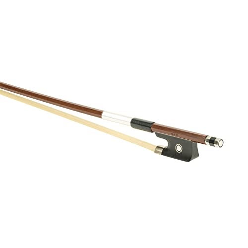 M MI & VI MI&VI CB-510 Brazilwood Cello Bow 4/4 (Full Size) with Ebony Frog | Octagonal Silver Mount | Well Balanced | Light Weight | Mongolian Horse Hair - MIVI Music - Image 3