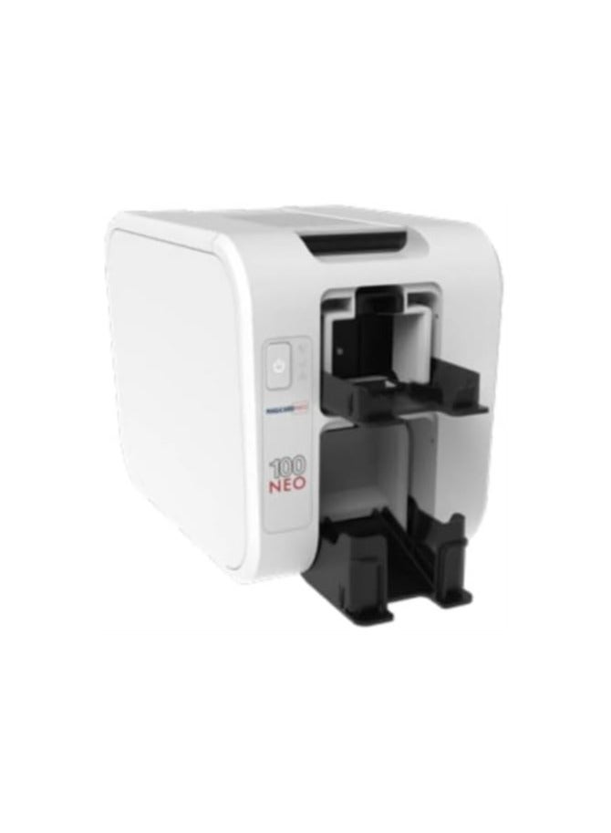Magicard 100NEO ID Card Printer Bundle – USB & Ethernet, 1D Barcode Software, Ribbon & 100 White CR80 Cards – Single Sided Printing - Image 2