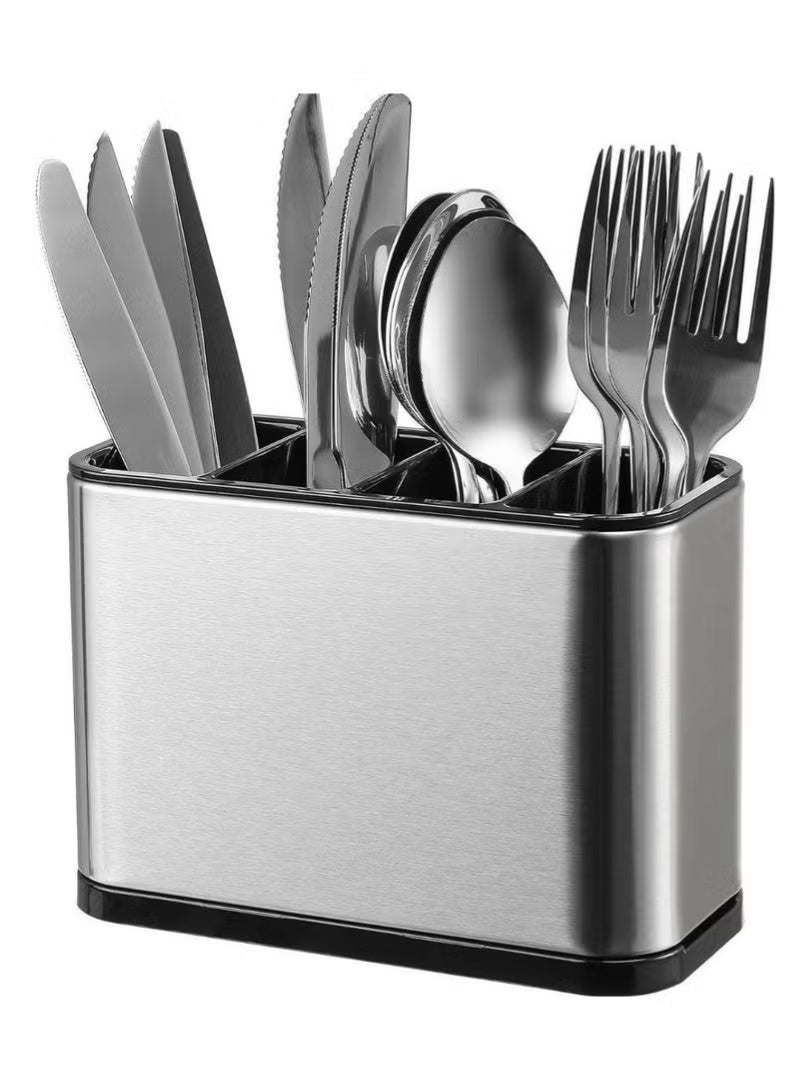 Kitchen Spoon and Fork Organizer and Strainer,Stainless Steel - Image 3