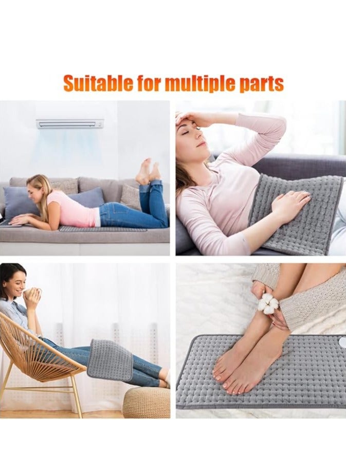 general Heating Pad - Electric Heating Pad - Hot Heating Pad for Back Pain Muscle Pain Relief - Wet  Dry Heat Therapy Option - Auto Shut-Off Feature (Light Grey, 12 * 24) - Image 5