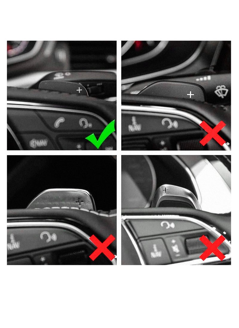 KASTWAVE - Paddle Shifter Extensions for Audi, Aluminum Metal Steering Wheel Paddle Shifter Compatible with Audi A3 A4 A6 Q7 S3 S4 2015-2019 A5 Q5 S5 Q2 2016-2019 - Image 1