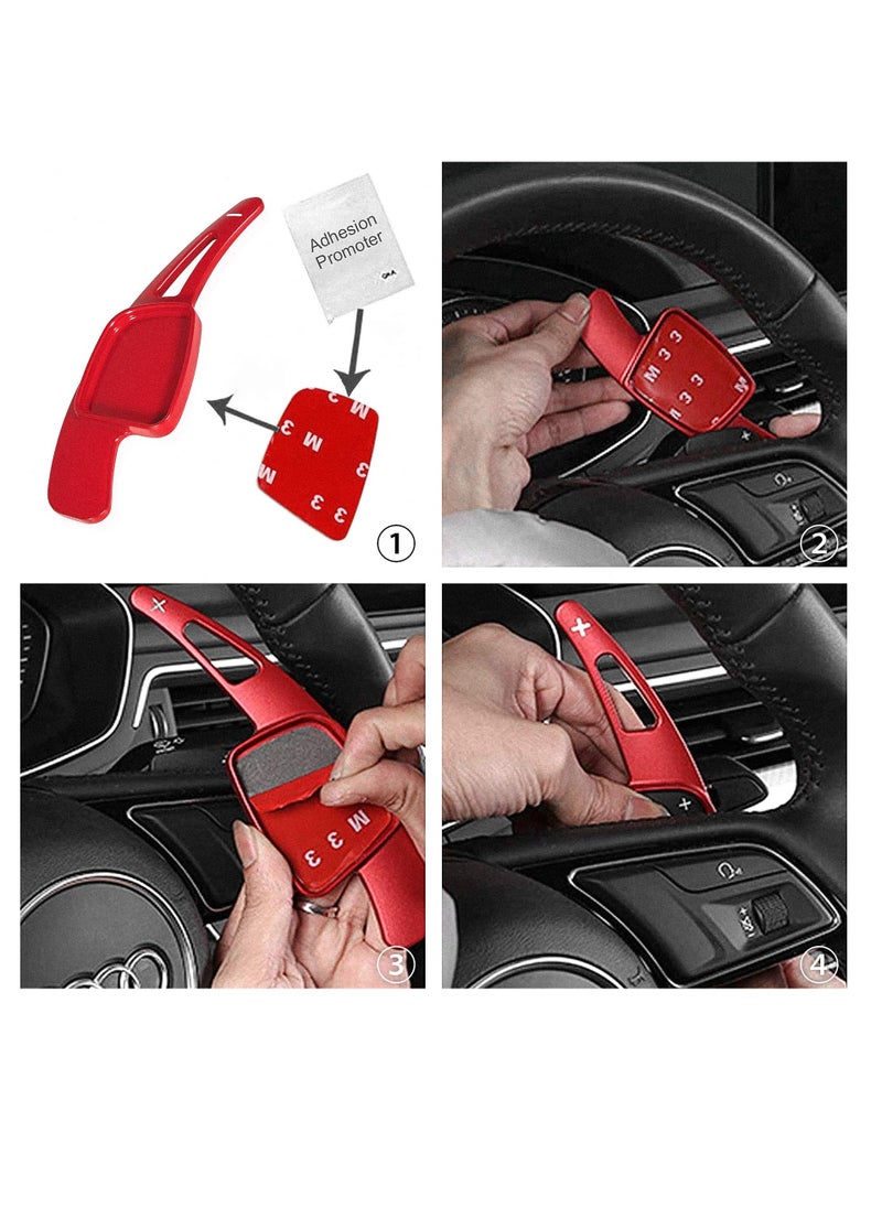 KASTWAVE - Paddle Shifter Extensions for Audi, Aluminum Metal Steering Wheel Paddle Shifter Compatible with Audi A3 A4 A6 Q7 S3 S4 2015-2019 A5 Q5 S5 Q2 2016-2019 - Image 1