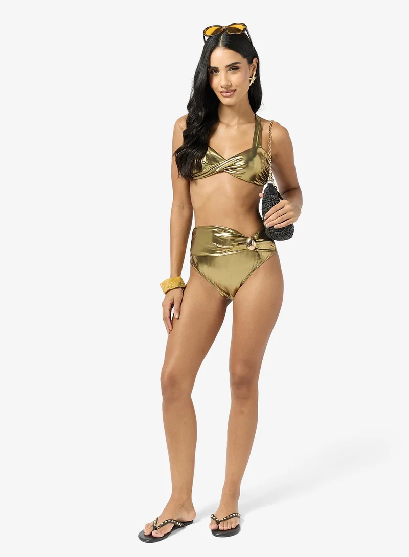Ginger Metallic Bikini Set