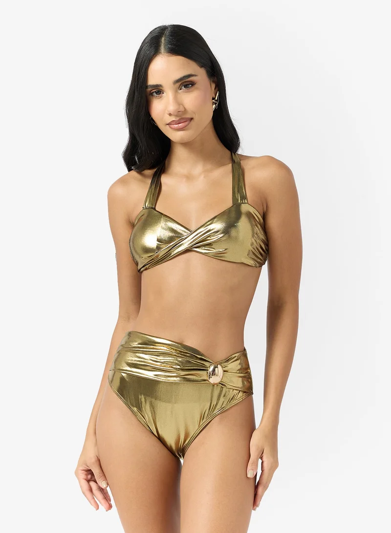 Ginger Metallic Bikini Set