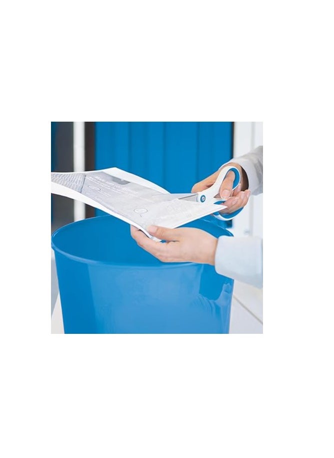 LEITZ Leitz 15 Litre Waste Bin, Plastic, Wow Range, Metallic Blue  - Image 2
