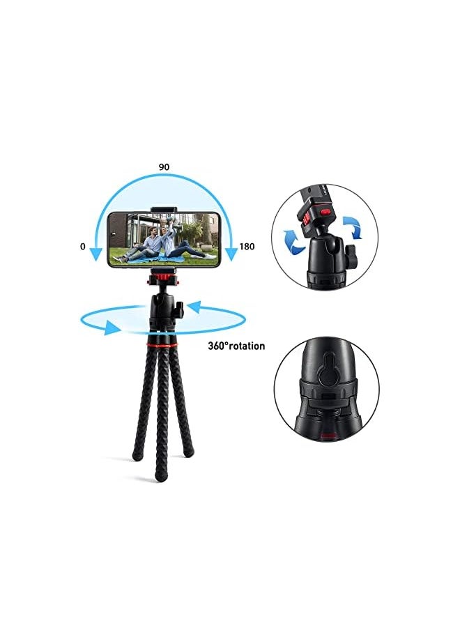 Tripod Linkcool 360 Degree Rotation Flexible Octopus Travel Tripod For Iphone/Smartphone/Ipad/Dslr/Sports Action Camera With Bluetooth Wireless Remote Shutter