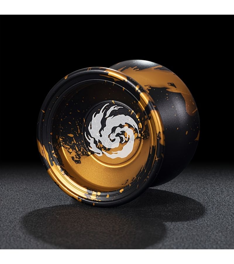 Camouflage Yellow Aluminum Alloy Yo-Yo Professional Grade Extra Long Sleep Time with Gloves Bearings and 10 Strings - Image 4