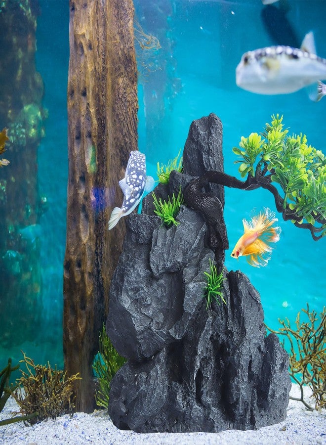 AnRui Large and Tall Aquarium Mountain Tree of Extends Outward Fish Tank Accessories Decorations View Stone Decorations Resin Betta Rock Aquascaping Hiding Cave Ornaments - Image 5