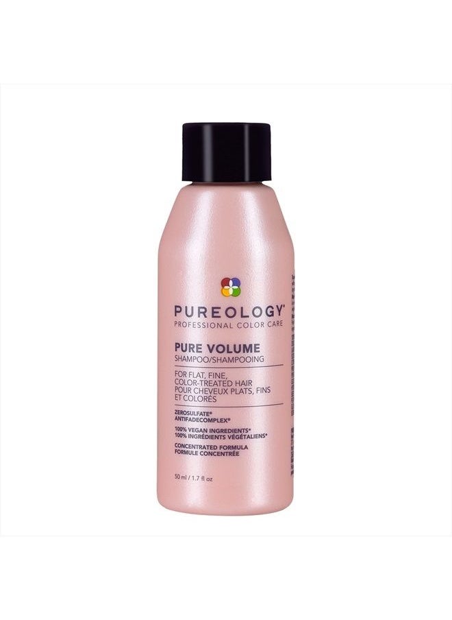 PUREOLOGY Pure Volume Shampoo | For Flat, Fine, Color-Treated Hair | Adds Lightweight Volume | Sulfate-Free | Vegan | Updated Packaging | 1.7 Fl. Oz. | 