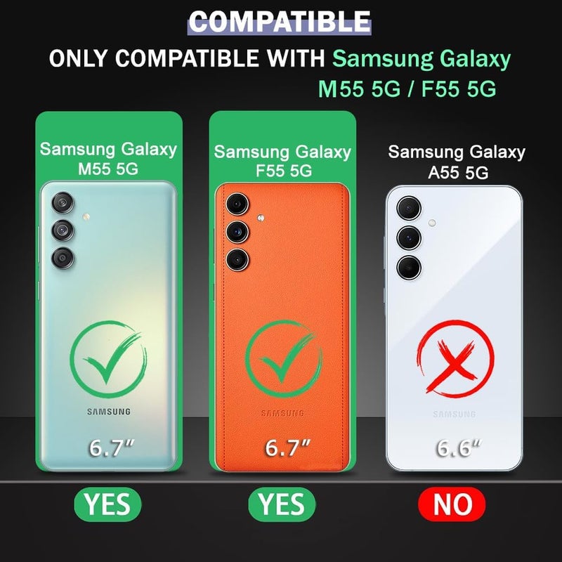 Realcase غطاء خلفي سيليكون لجهاز سامسونج M55 / F55 5G، مقاوم للخدوش، شفاف، واقي من الصدمات، غطاء خلفي لجهاز سامسونج جالاكسي M55 / F55 5G - Image 2