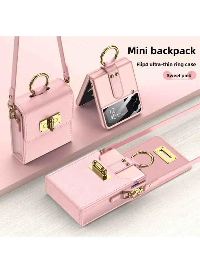 Suitable For Folding Mobile Phone Crossbody Bag Samsung Mini Bag Protective Case Ins Women's Chanel Style Chain Bag Leather Case