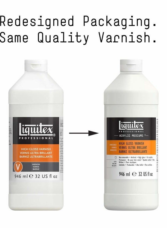 Liquitex ورنيش لامع احترافي، 946 مل (32 أونصة) - Image 2