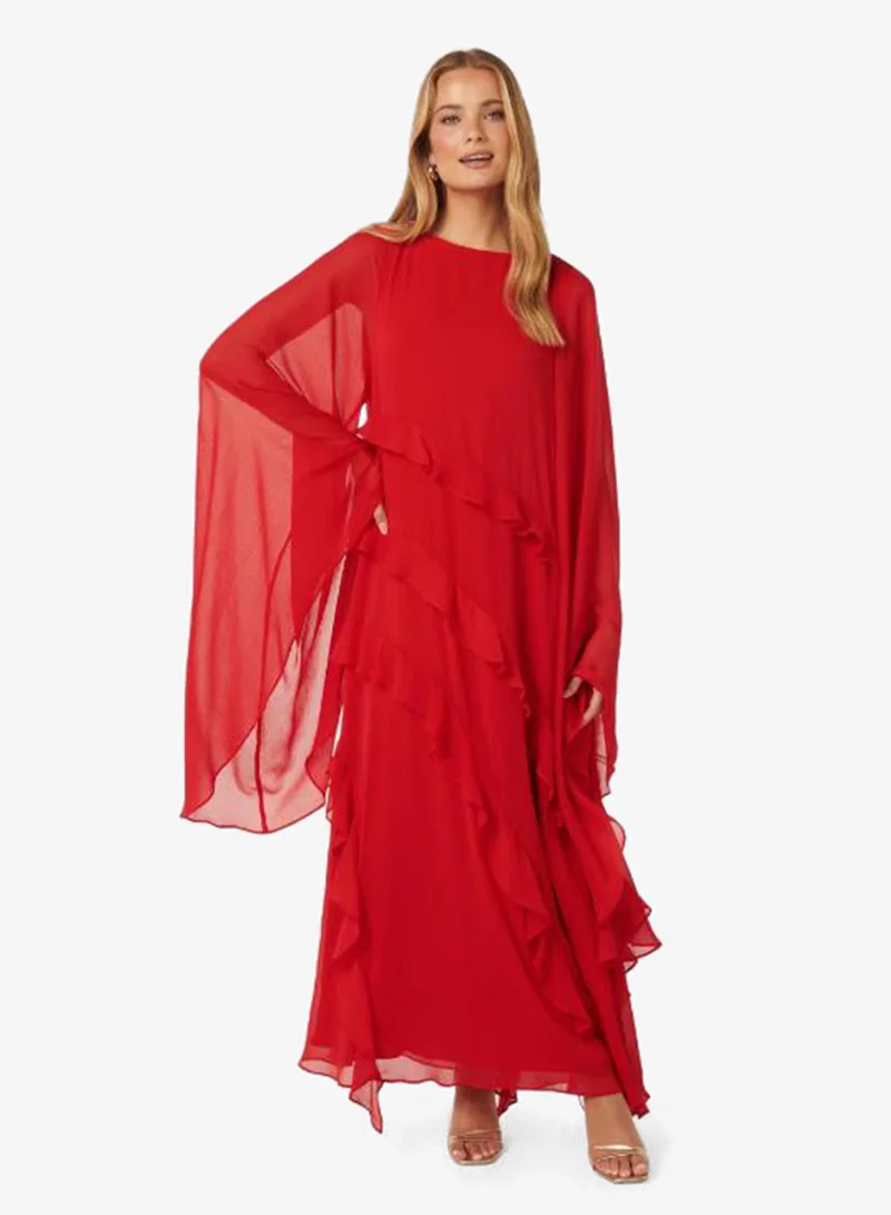 Pippa Ruffle Kaftan Maxi Dress