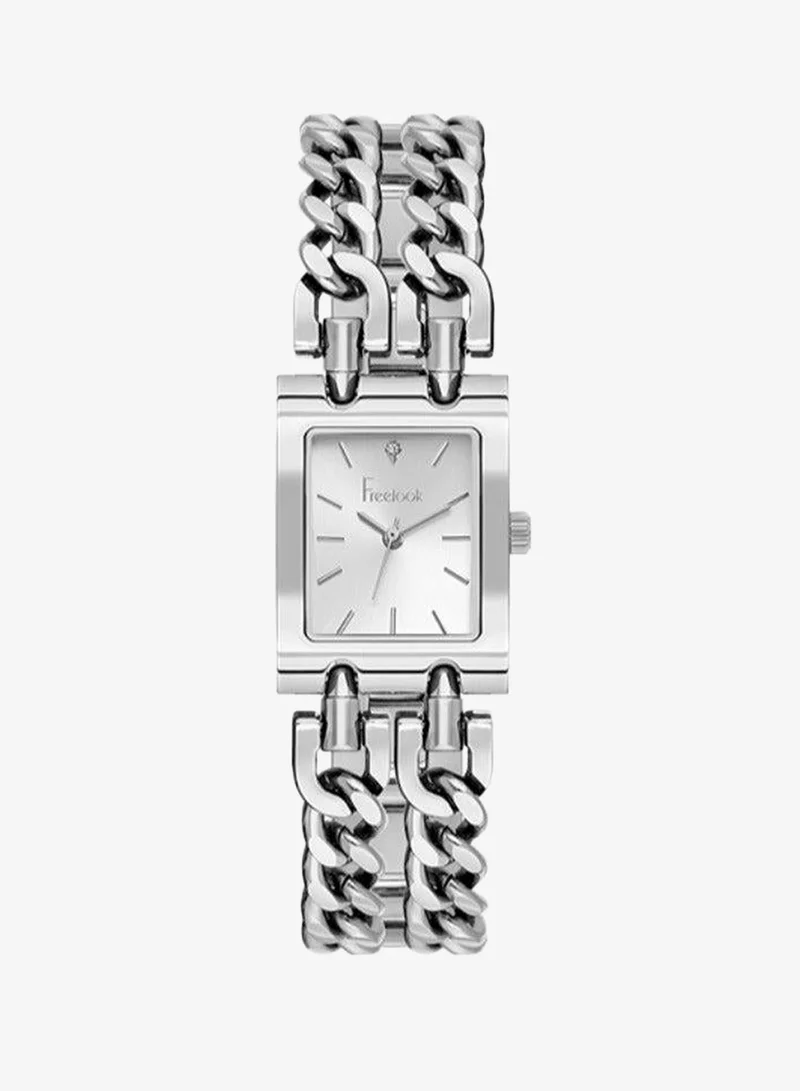 Freelook Paris Freelook Paris - Jolie Women's Watch | Steel Case | Stainless Steel Band | Silver & Rectangle Dial | Analog | Japanese Quartz | Mineral Glass | Premium Luxury Watch | Ideal Gift | Water Resistant 50 Meters
