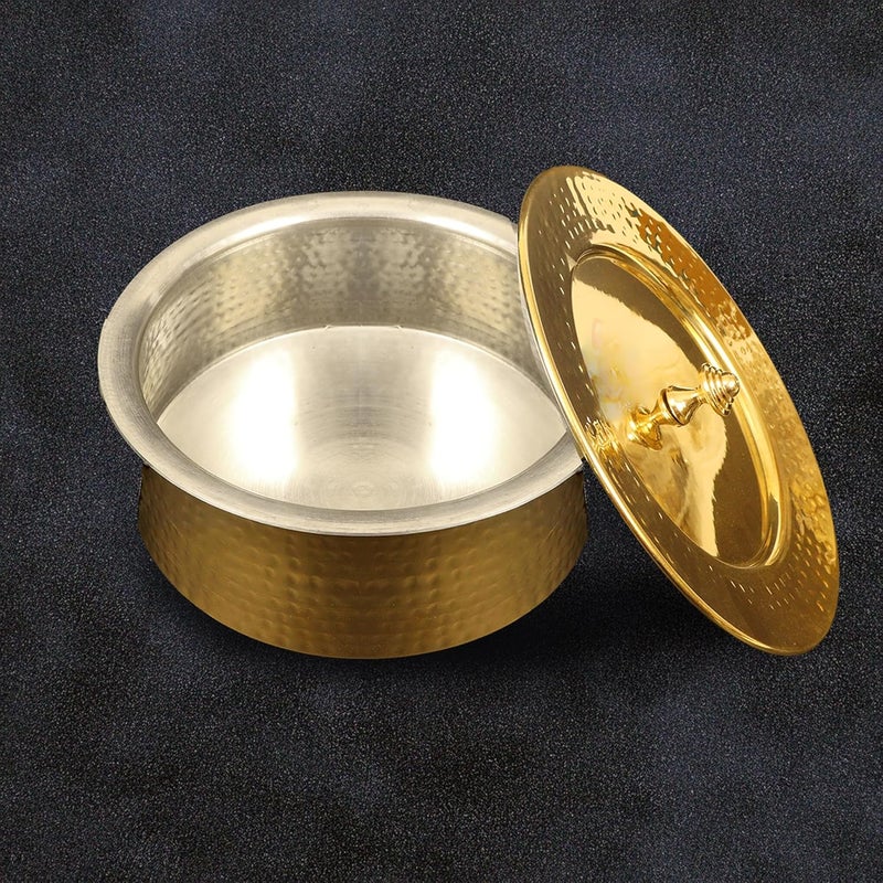 Spillbox أواني المطبخ النحاسية من بوتريكا - وعاء طهي وتقديم - هاندي - أورلي - أدوات تقديم - طباخ - وعاء طهي مع غطاء - لغان كبير - Image 2