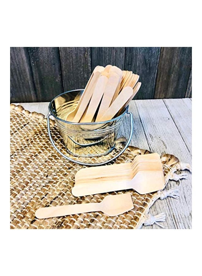 آوتسايد ذا بوكس بيبرز طقم ملاعق خشبية للاستخدام مرة واحدة من 300 قطعة - Image 4