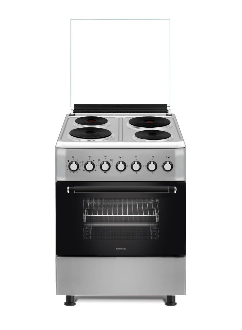 Starway 60x60cm 4 Burner Electric Extra Wide Cooking Ranger, Total Safety, Oven Grill, Up& down Heating, Auto Burner, Inside Oven Light - Image 1