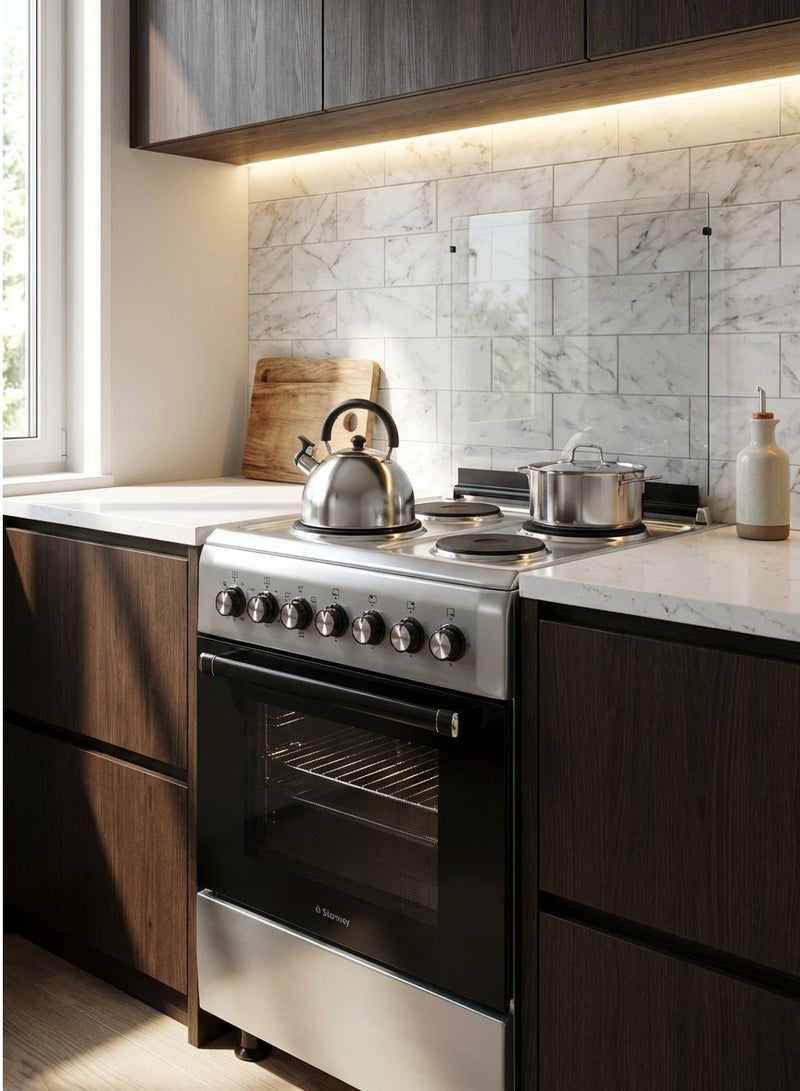 Starway 60x60cm 4 Burner Electric Extra Wide Cooking Ranger, Total Safety, Oven Grill, Up& down Heating, Auto Burner, Inside Oven Light - Image 2