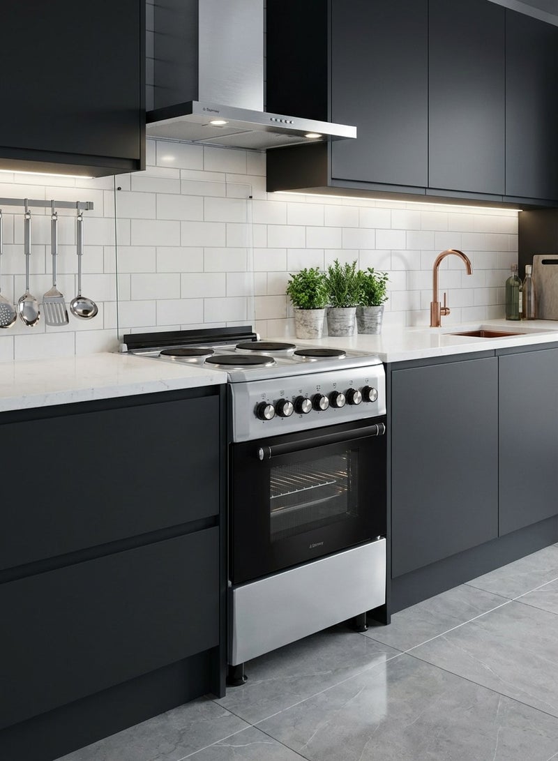 Starway 60x60cm 4 Burner Electric Extra Wide Cooking Ranger, Total Safety, Oven Grill, Up& down Heating, Auto Burner, Inside Oven Light - Image 3