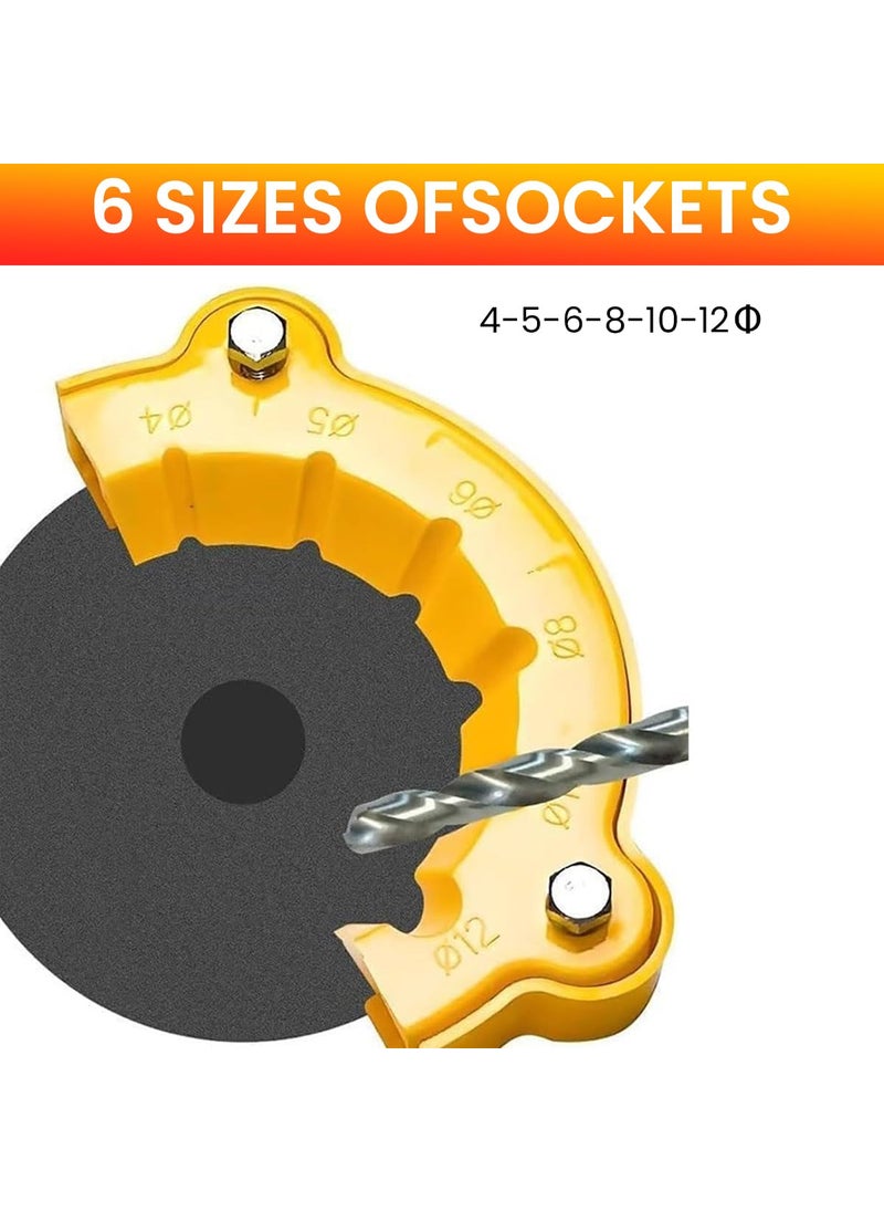 Serplex - Serplex Multi Drill Bits Sharpener Attachment Tool for Electric Disc Cutter Electric Angle Grinder Attachment for Sharpening Drill Bits Universal Drill Bits Sharpening Tool for 412mm Dia Drill Bits - Image 1