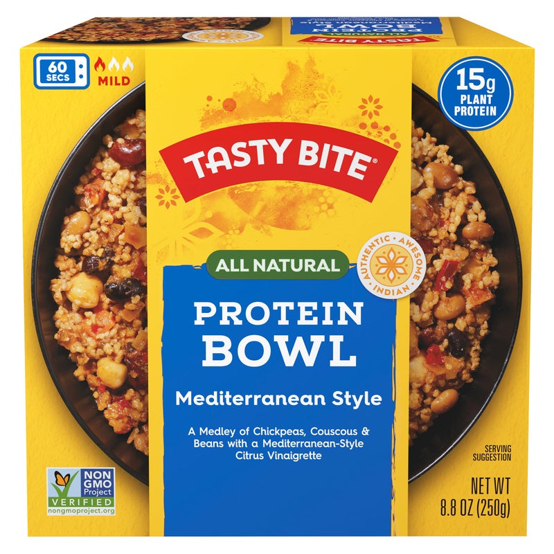 TASTY BITE Mediterranean Protein Bowl, 8.8 Ounce, Pack of 6, Ready to Eat, Microwaveable, Vegan, 14 Grams Plant Protein - Image 3