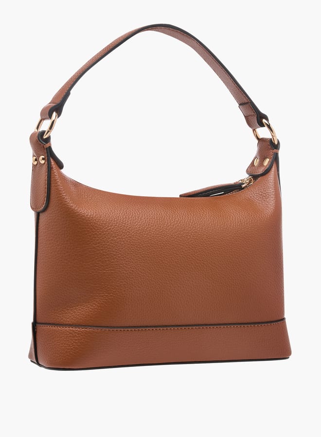 Celeste Women Textured Crossbody Bag with Adjustable Strap and Zip Closure  - Image 3