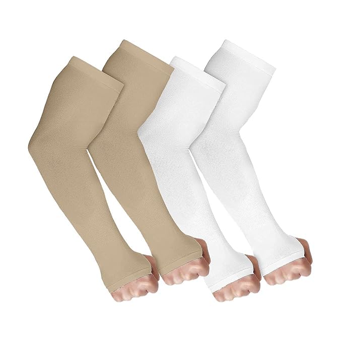 Fuelbyte UV Protection Hand Gloves for Sun Protection - Arm Sleeves for Men & Women, Perfect for Bike Riding, Summer, and Outdoor Sports - Full Hand Gloves, Sun Gloves, Cooling Sleeves