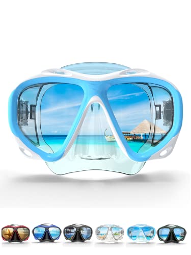 COPOZZ Snorkel Mask Adult – Anti-Fog Scuba Mask with Nose Cover, Tempered Glass Snorkeling Gear for Adults - Image 1