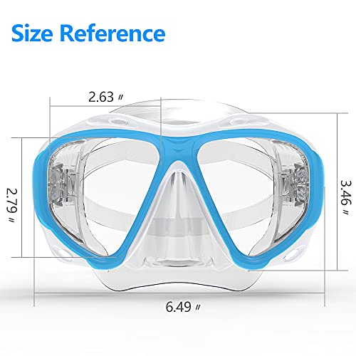 COPOZZ Snorkel Mask Adult – Anti-Fog Scuba Mask with Nose Cover, Tempered Glass Snorkeling Gear for Adults - Image 2