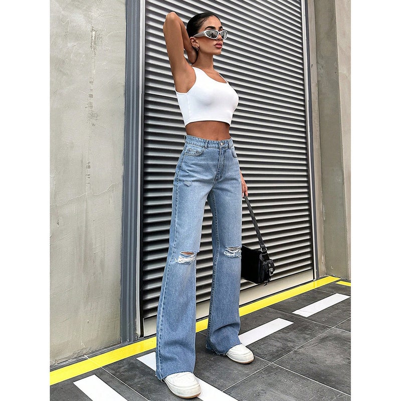 Unisex Classic Denim Jeans Loose Fit Daily Outdoor Wear - Image 3