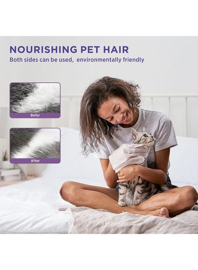 YEGBONG 10pcs Disposable Pet Cleaning Deodorizing Bath Wipes for Dogs and Cats Puppy Kitten Grooming Wet Wipes Gloves to Nourish and Smooth Fur Daily Care Outdoor Travel No Rinse - Image 5