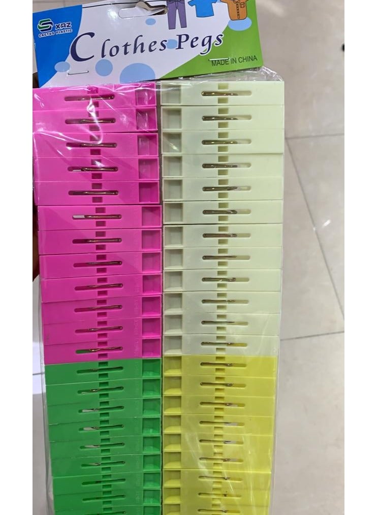 48-Piece Heavy-Duty Rust-Resistant Cloth Clips – Premium Plastic Hanging Pins for Clothes Drying, Hangers, Ropes, and Towel Dryers  - Image 1