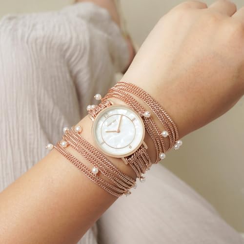 Joker & Witch Millicent White Dial 18mm Rose Gold Metal Alloy Watch for Women - Image 4