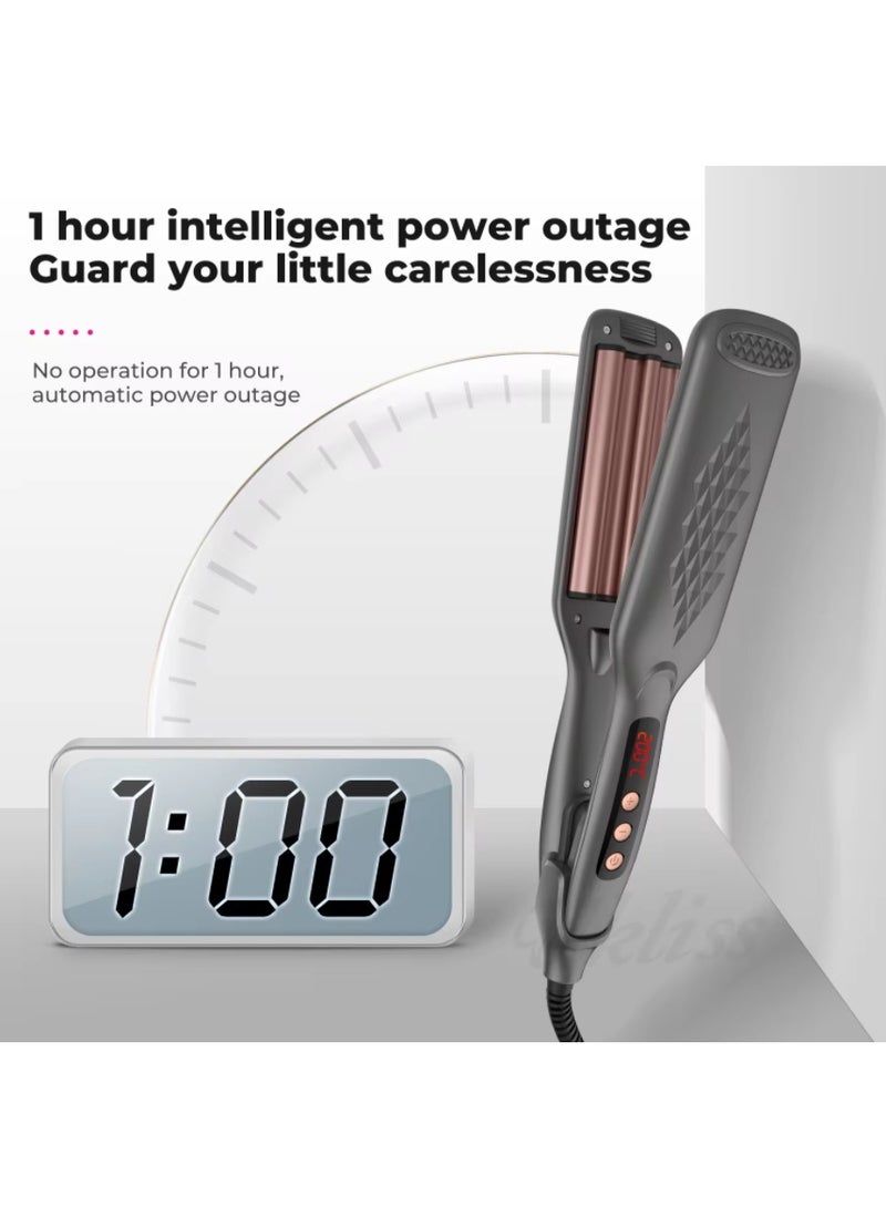 Denx DX1392 4 in 1 Hair Styling Tool Multi-Function Straightener – Adjustable Temperature, Quick Heat, Ceramic Plates for Curling, Straightening & Volume Styling - Image 2