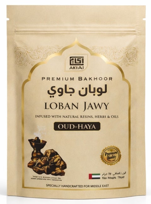بخور لبان فاخر مع العود 70 جم – راتنج لبان نقي مع عود هيا | بخور عربي شرقي 100% | عطر منزلي يدوم طويلاً