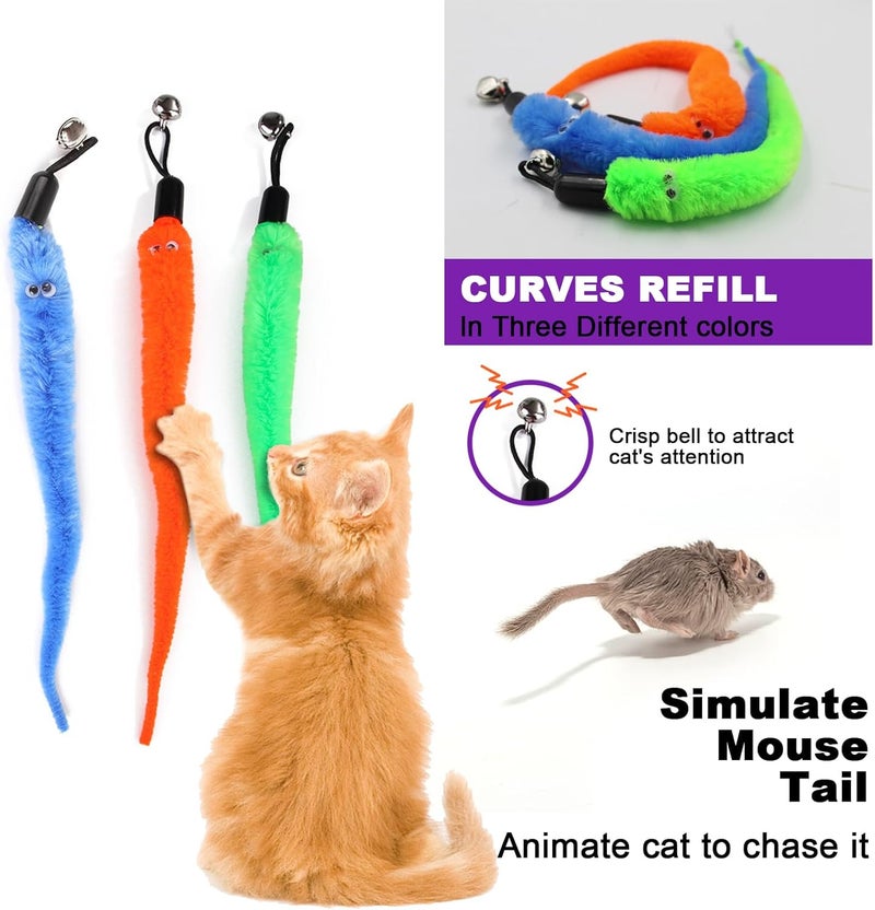 SLE 12Pcs Interactive Cat Toy Set with Bells and Colorful Feathers - Image 5