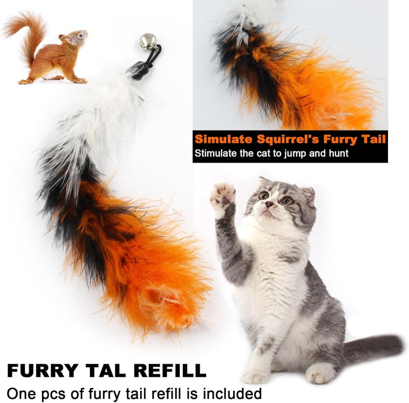 SLE 12Pcs Interactive Cat Toy Set with Bells and Colorful Feathers - Image 3