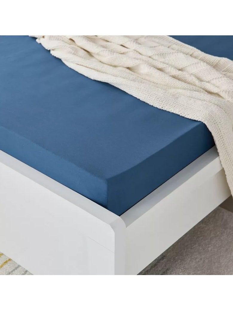 Home Box Essential Cotton Twin Fitted Sheet - 120x200+36 cm  - Image 1