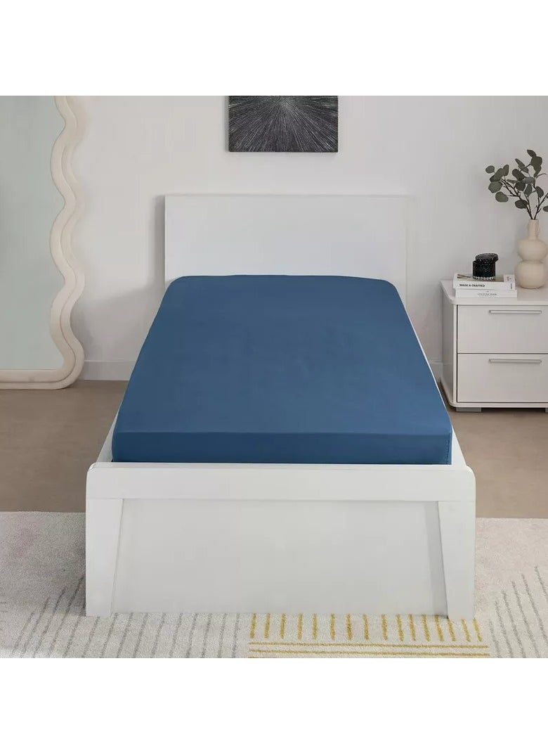 Home Box Essential Cotton Twin Fitted Sheet - 120x200+36 cm  - Image 3