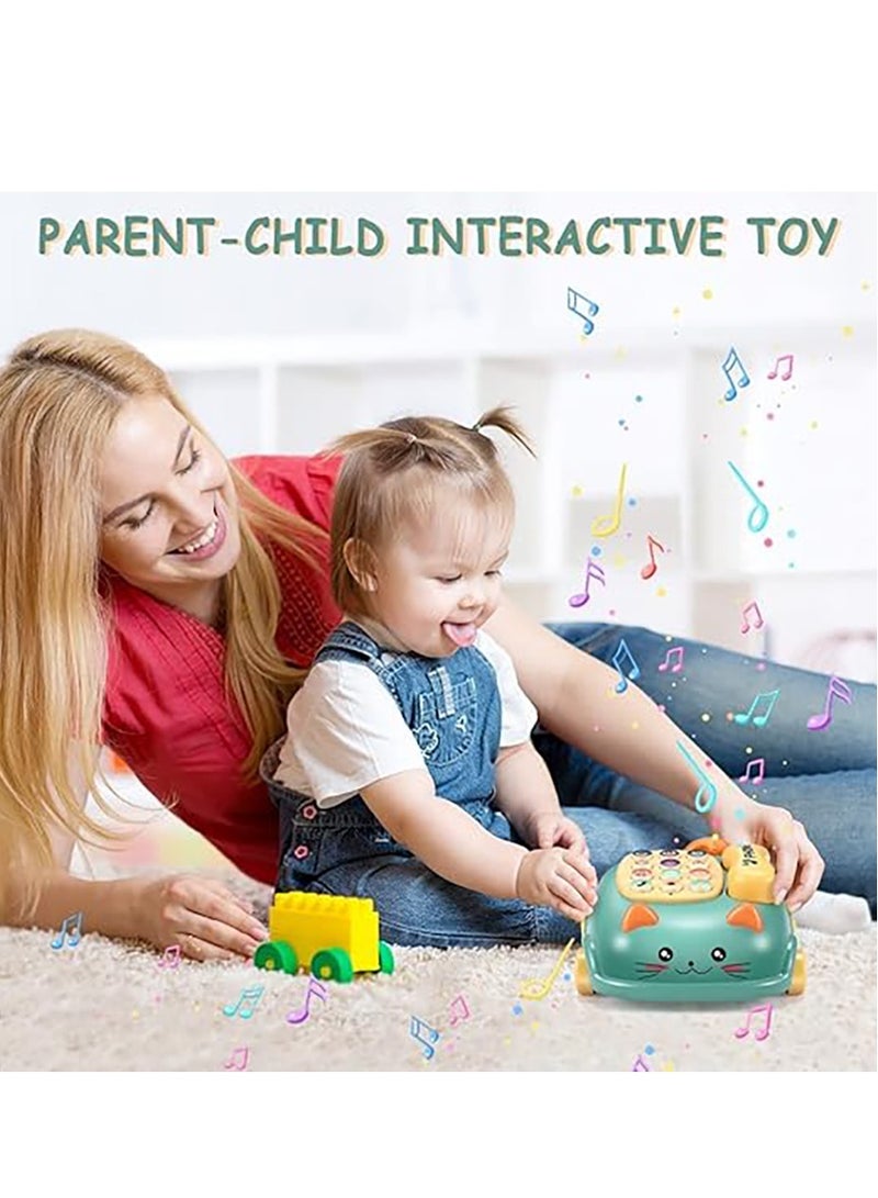 Bukela Baby Phone Toy, Baby Music Toy, Baby Music Toy Car Toy, Preschool Toy Boys and Girls Toy, Children's Pretend Phone, Children's Education Development Toy, Cute Cat Face Toy with Light, Children's Gift  - Image 4