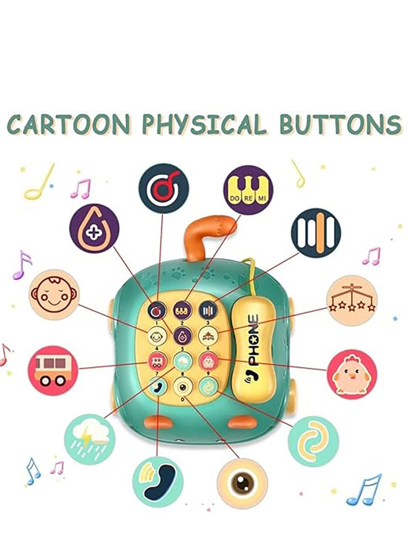 Bukela Baby Phone Toy, Baby Music Toy, Baby Music Toy Car Toy, Preschool Toy Boys and Girls Toy, Children's Pretend Phone, Children's Education Development Toy, Cute Cat Face Toy with Light, Children's Gift  - Image 2