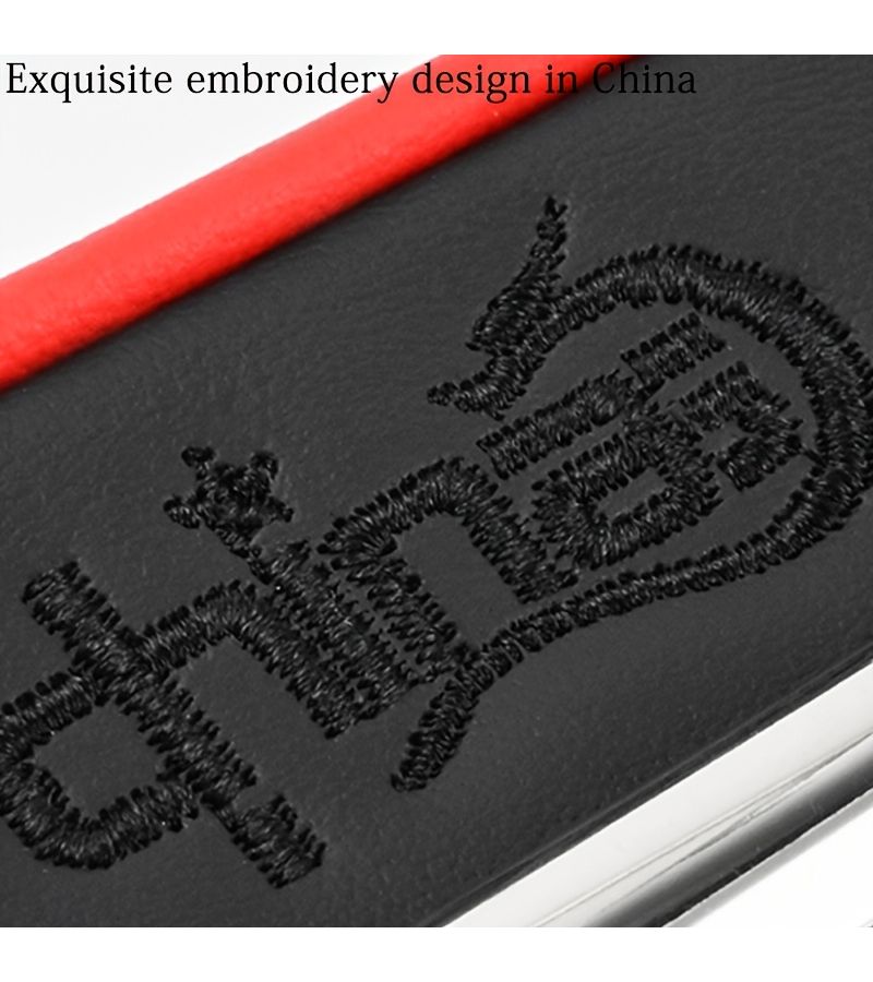Premium Black PU Leather Armrest Cushion with Embroidery and Tissue Box Design Multi Functional - Image 4
